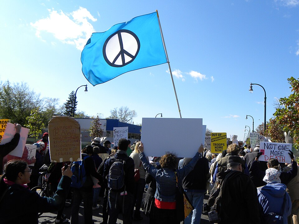 Anti war protest and march